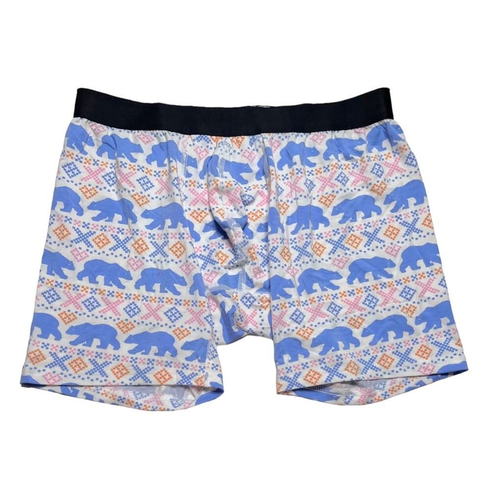 MeUndies Bear Fair Isle Print Boxer Brief Size Medium